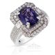 purple sapphire and diamond engagement ring