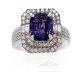 purple sapphire diamond ring
