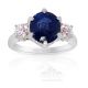 oval cut blue sapphire ring