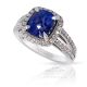 Blue Platinum diamond ring 