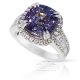 Violet to Purple sapphire diamond ring 