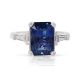 rich blue sapphire and diamond engagement ring

