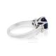 blue sapphire platinum engagement ring