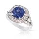 blue sapphire cushion cut engagement ring
