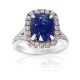 blue sapphire and diamond ring white gold