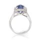 blue Sapphire Diamond and platinum ring 