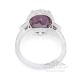 White gold and pink sapphire ring 