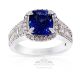 light blue sapphire and diamond ring