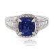 light blue sapphire cushion cut engagement rings