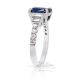 Blue sapphire diamond Platinum 950 ring 