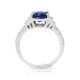 Platinum blue sapphires ring