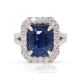 platinum blue sapphire and diamond engagement rings