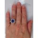 Platinum Natural Sapphire Ring, 2.74 ct Cushion Cut GIA Certified