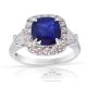 Royal-vivid-blue-Sapphire-2.70 Ct-and-platinum-ring