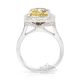 Unheated Platinum Yellow Sapphire Ring, 4.50 ct GIA Certified 