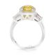 Unheated Yellow Sapphire Ring, 6.13 ct Platinum GIA Certified 