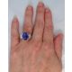 Unheated 3 Stone Platinum Sapphire Ring, 7.11 ct E, VVS-VS-1 GIA Origin Report
