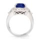 Color Change Sapphire Ring, 4.55 ct Unheated Platinum GIA Certified 
