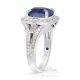 Color Change Sapphire Ring, 4.55 ct Unheated Platinum GIA Certified 