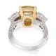 Unheated Yellow Sapphire Ring, 9.31 ct Platinum & 18kt Gold GIA x 3