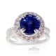 Color Change Sapphire Ring, 4.05 ct Unheated Platinum GIA Certified 