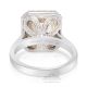 Platinum Yellow Sapphire Ring, 6.16 ct Unheated GIA Certified 