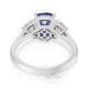 Platinum 3 Stone Sapphire Ring, 3.49 ct Unheated GIA Certified x 3