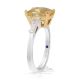 Unheated Yellow Sapphire Ring, 4.13 ct Platinum GIA Certified 