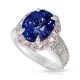 Unheated Platinum Sapphire Ring, 5.99 ct GIA Origin Certified
