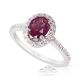 Pink Sapphire Ring, 0.71 ct Unheated 18kt GIA