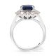 Platinum Sapphire Ring, 3.53 ct Unheated GIA Certified 