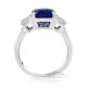 Unheated Sapphire Ring, 4.41 ct GIA Certified Sapphire & Diamonds x 3
