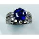Platinum and blue Sapphire Ring