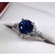 14 kt White Gold and Sapphire 