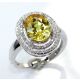 yellow sapphire 18kt white gold ring