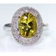 Yellow Oval Natural Sapphire ring for engagement 