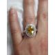 yellow Sapphire and diamond ring