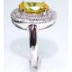 18kt White Gold ring with yellow Sapphire 