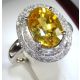 yellow Sapphire in White Gold ring