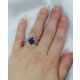 Untreated Ceylon sapphire ring-3.19 tcw and 18kt White Gold 