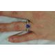Natural Ceylon Sapphire & Diamond Ring-1.25 tcw Blue Cushion Cut 
