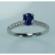 Untreated Natural sapphire ring-Oval Cut