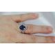 blue sapphire 4tcw in finger 