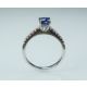 blue Sapphire Platinum ring 
