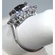 4.13 tcw green Sapphire with diamond ring
