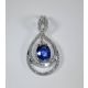 oval natural Ceylon Sapphire pendant 