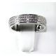 18 kt White Gold Wedding Band set with 0.40 ct's of Round Cut Diamonds  (Sold)