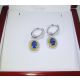 sapphire earrings for Sale 