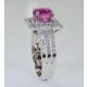 pink Sapphire and Platinum ring