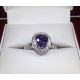 Pear Purple Sapphire ring 